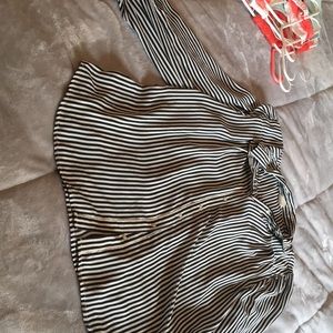 Black and white sheer top